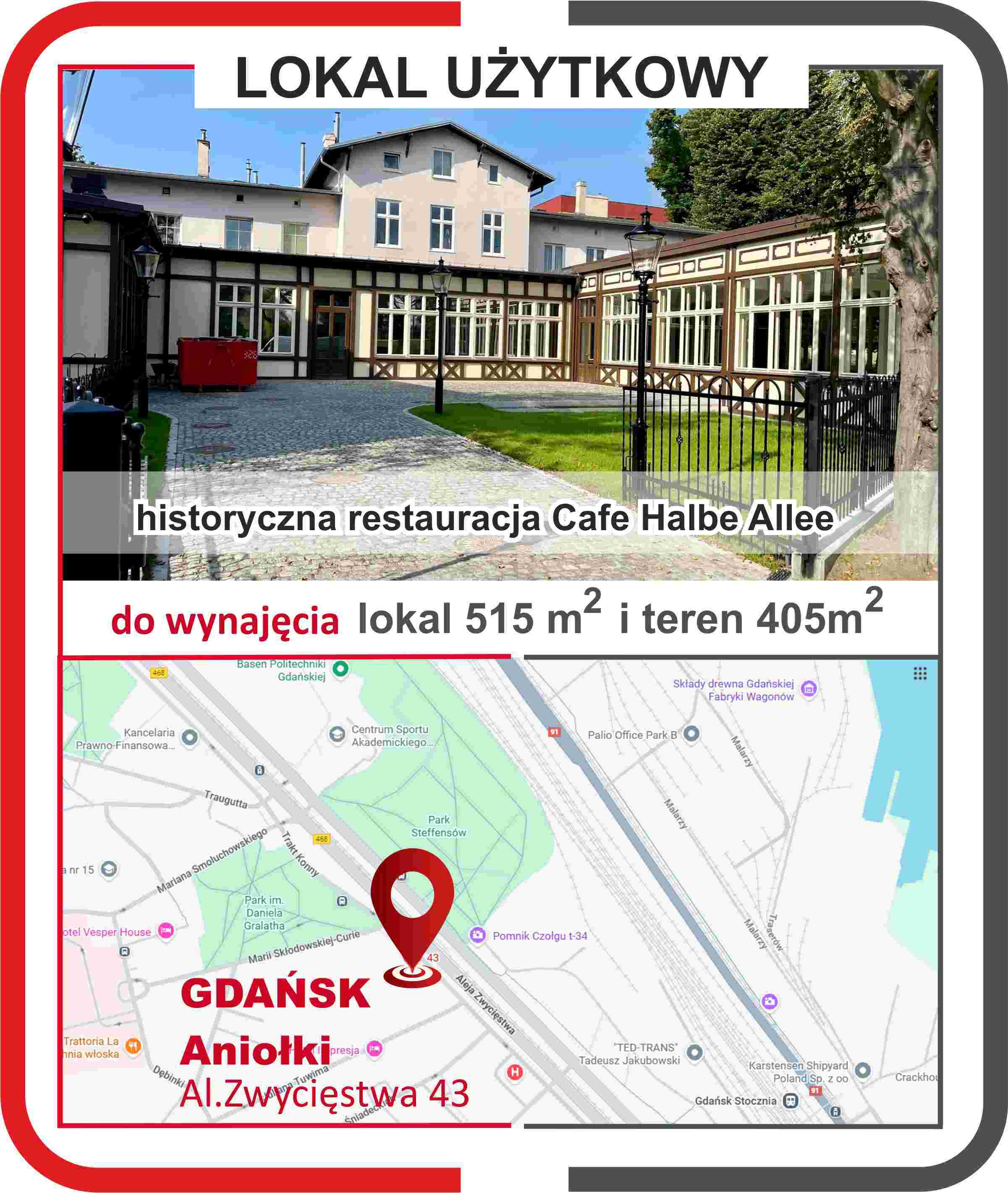 Lokal użytkowy przy Al. Zwycięstwa 43 i 43A